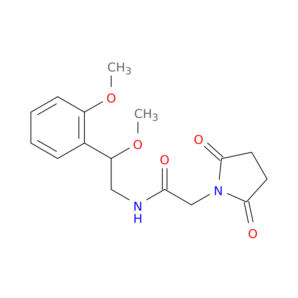 2-(2,5-dioxopyrrolidin-1-yl)-N-[2-methoxy-2-(2-methoxyphenyl)ethyl]acetamide