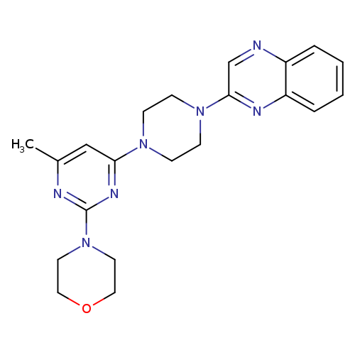 2-{4-[6-methyl-2-(morpholin-4-yl)pyrimidin-4-yl]piperazin-1-yl}quinoxaline
