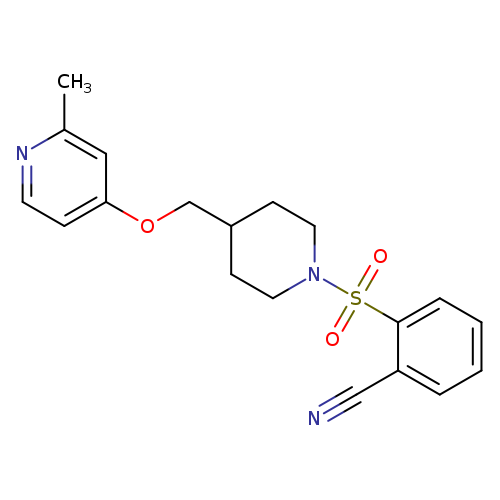 2-[(4-{[(2-methylpyridin-4-yl)oxy]methyl}piperidin-1-yl)sulfonyl]benzonitrile