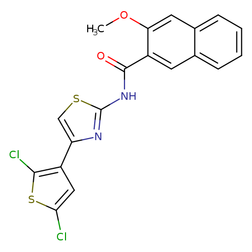 N-[4-(2,5-dichlorothiophen-3-yl)-1,3-thiazol-2-yl]-3-methoxynaphthalene-2-carboxamide