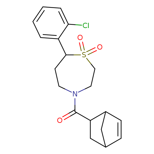 4-{bicyclo[2.2.1]hept-5-ene-2-carbonyl}-7-(2-chlorophenyl)-1lambda6,4-thiazepane-1,1-dione