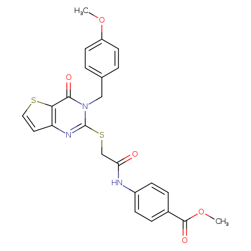methyl 4-[2-({3-[(4-methoxyphenyl)methyl]-4-oxo-3H,4H-thieno[3,2-d]pyrimidin-2-yl}sulfanyl)acetamido]benzoate