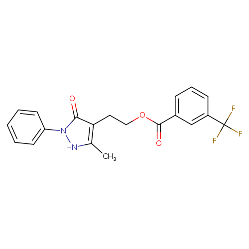 2-(5-methyl-3-oxo-2-phenyl-2,3-dihydro-1H-pyrazol-4-yl)ethyl 3-(trifluoromethyl)benzoate