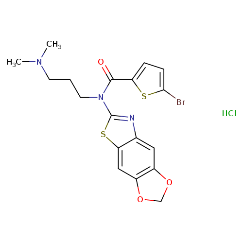 5-bromo-N-[3-(dimethylamino)propyl]-N-{4,6-dioxa-10-thia-12-azatricyclo[7.3.0.0^{3,7}]dodeca-1(9),2,7,11-tetraen-11-yl}thiophene-2-carboxamide hydrochloride