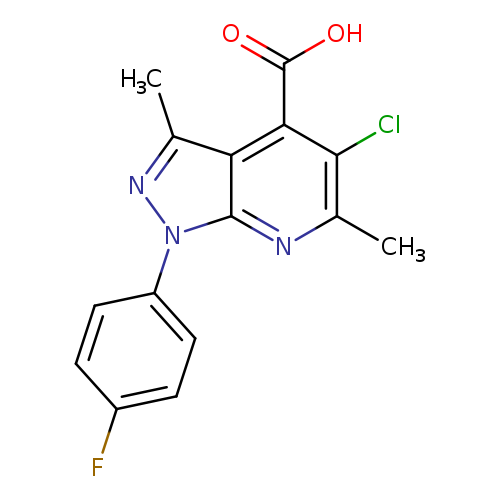5-Chloro-1-(4-fluorophenyl)-3,6-dimethyl-1H-pyrazolo[3,4-b]pyridine-4-carboxylic acid