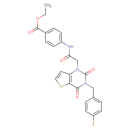 ethyl 4-(2-{3-[(4-fluorophenyl)methyl]-2,4-dioxo-1H,2H,3H,4H-thieno[3,2-d]pyrimidin-1-yl}acetamido)benzoate