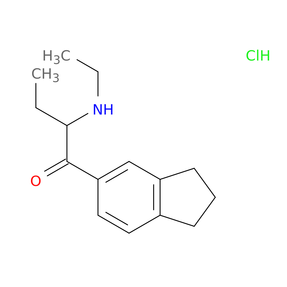 1-(2,3-dihydro-1H-inden-5-yl)-2-(ethylamino)butan-1-one,monohydrochloride