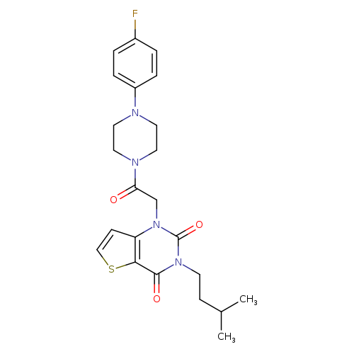 1-{2-[4-(4-fluorophenyl)piperazin-1-yl]-2-oxoethyl}-3-(3-methylbutyl)-1H,2H,3H,4H-thieno[3,2-d]pyrimidine-2,4-dione