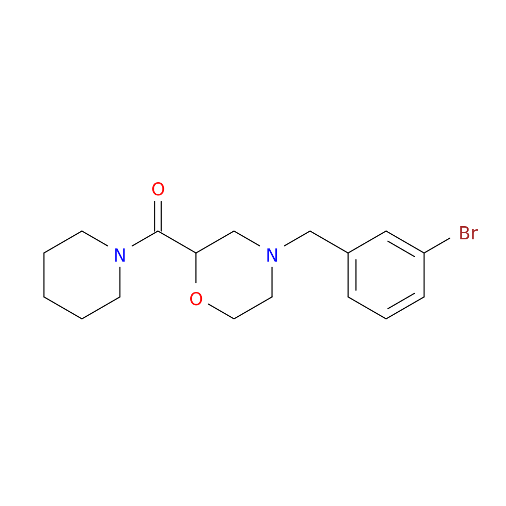 4-[(3-bromophenyl)methyl]-2-(piperidine-1-carbonyl)morpholine