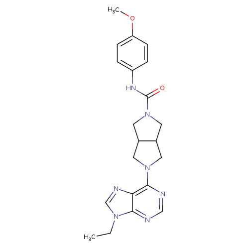 5-(9-ethyl-9H-purin-6-yl)-N-(4-methoxyphenyl)-octahydropyrrolo[3,4-c]pyrrole-2-carboxamide