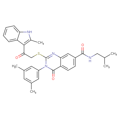 3-(3,5-dimethylphenyl)-2-{[2-(2-methyl-1H-indol-3-yl)-2-oxoethyl]sulfanyl}-N-(2-methylpropyl)-4-oxo-3,4-dihydroquinazoline-7-carboxamide