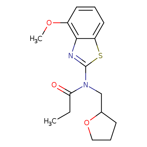 N-(4-methoxy-1,3-benzothiazol-2-yl)-N-[(oxolan-2-yl)methyl]propanamide
