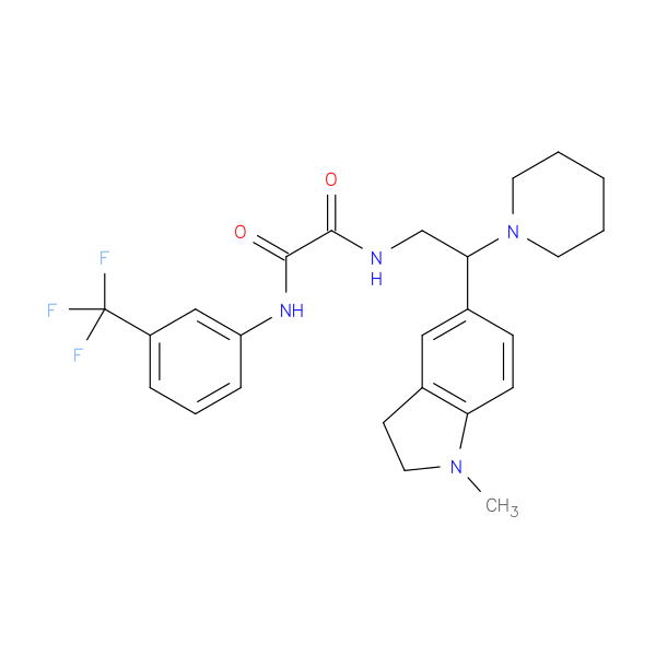 N-[2-(1-methyl-2,3-dihydro-1H-indol-5-yl)-2-(piperidin-1-yl)ethyl]-N'-[3-(trifluoromethyl)phenyl]ethanediamide