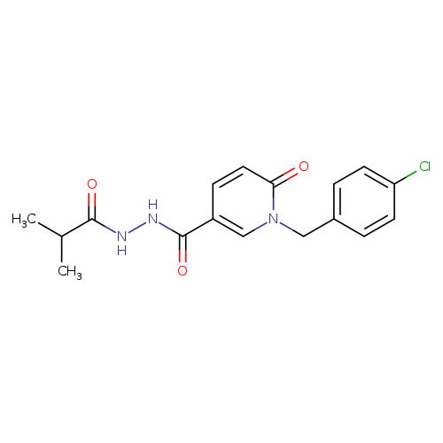 1-[(4-chlorophenyl)methyl]-N'-(2-methylpropanoyl)-6-oxo-1,6-dihydropyridine-3-carbohydrazide