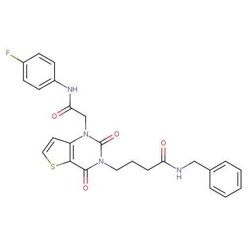 N-benzyl-4-(1-{[(4-fluorophenyl)carbamoyl]methyl}-2,4-dioxo-1H,2H,3H,4H-thieno[3,2-d]pyrimidin-3-yl)butanamide