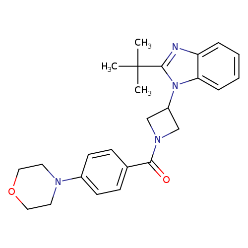 2-tert-butyl-1-{1-[4-(morpholin-4-yl)benzoyl]azetidin-3-yl}-1H-1,3-benzodiazole