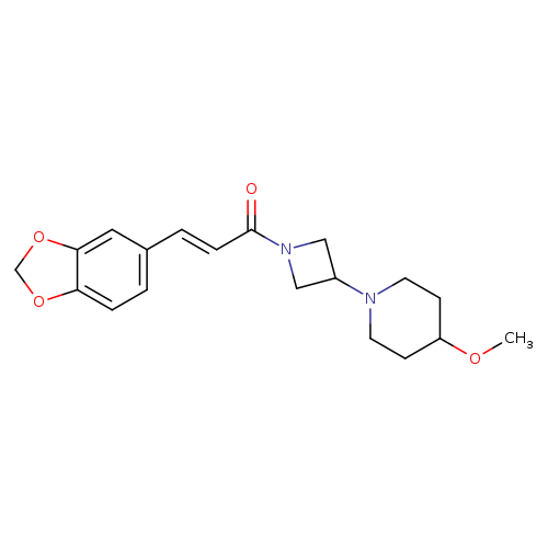 (2E)-3-(2H-1,3-benzodioxol-5-yl)-1-[3-(4-methoxypiperidin-1-yl)azetidin-1-yl]prop-2-en-1-one