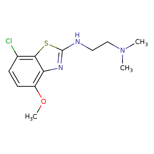 N'-(7-CHLORO-4-METHOXY-1,3-BENZOTHIAZOL-2-YL)-N,N-DIMETHYLETHANE-1,2-DIAM+