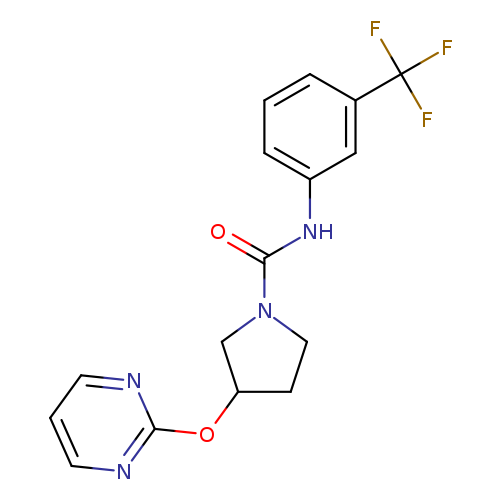 3-(pyrimidin-2-yloxy)-N-[3-(trifluoromethyl)phenyl]pyrrolidine-1-carboxamide