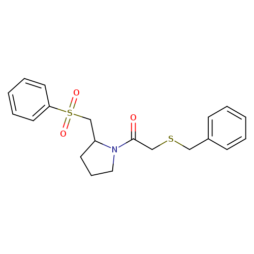 1-{2-[(benzenesulfonyl)methyl]pyrrolidin-1-yl}-2-(benzylsulfanyl)ethan-1-one