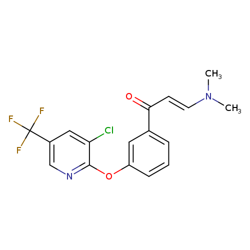 (2E)-1-(3-{[3-chloro-5-(trifluoromethyl)pyridin-2-yl]oxy}phenyl)-3-(dimethylamino)prop-2-en-1-one
