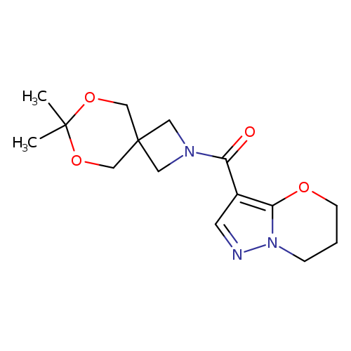 7,7-dimethyl-2-{5H,6H,7H-pyrazolo[3,2-b][1,3]oxazine-3-carbonyl}-6,8-dioxa-2-azaspiro[3.5]nonane