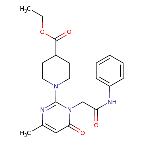 ethyl 1-{4-methyl-6-oxo-1-[(phenylcarbamoyl)methyl]-1,6-dihydropyrimidin-2-yl}piperidine-4-carboxylate