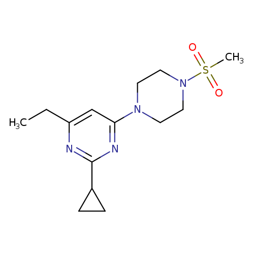 2-cyclopropyl-4-ethyl-6-(4-methanesulfonylpiperazin-1-yl)pyrimidine