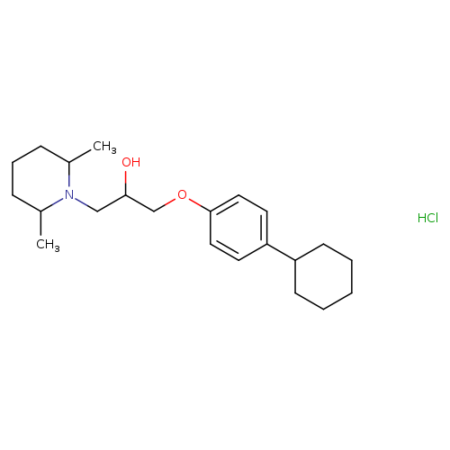 1-(4-cyclohexylphenoxy)-3-(2,6-dimethylpiperidin-1-yl)propan-2-ol hydrochloride