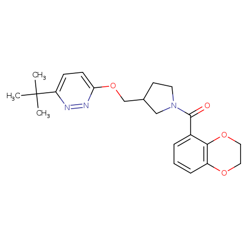 3-tert-butyl-6-{[1-(2,3-dihydro-1,4-benzodioxine-5-carbonyl)pyrrolidin-3-yl]methoxy}pyridazine