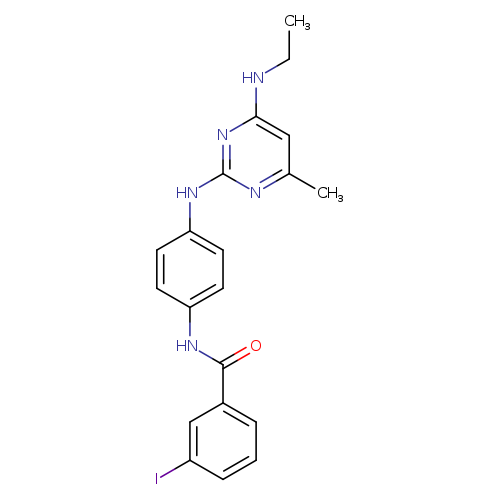 N-(4-{[4-(ethylamino)-6-methylpyrimidin-2-yl]amino}phenyl)-3-iodobenzamide