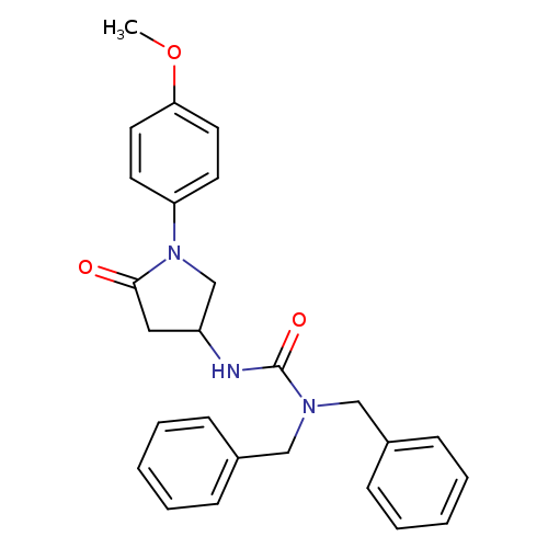 1,1-dibenzyl-3-[1-(4-methoxyphenyl)-5-oxopyrrolidin-3-yl]urea