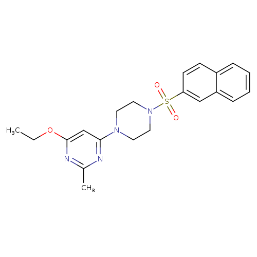 4-ethoxy-2-methyl-6-[4-(naphthalene-2-sulfonyl)piperazin-1-yl]pyrimidine