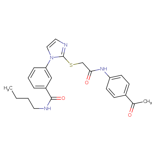 3-[2-({[(4-acetylphenyl)carbamoyl]methyl}sulfanyl)-1H-imidazol-1-yl]-N-butylbenzamide