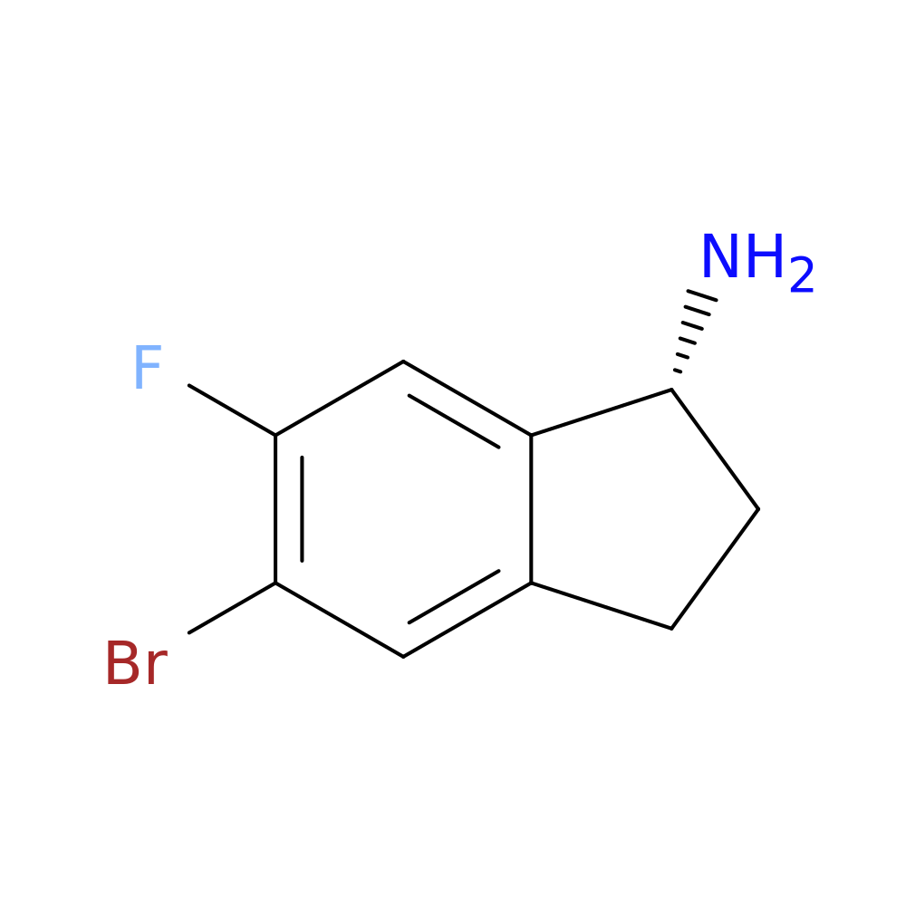1H-INDEN-1-AMINE, 5-BROMO-6-FLUORO-2,3-DIHYDRO-, (1R)-