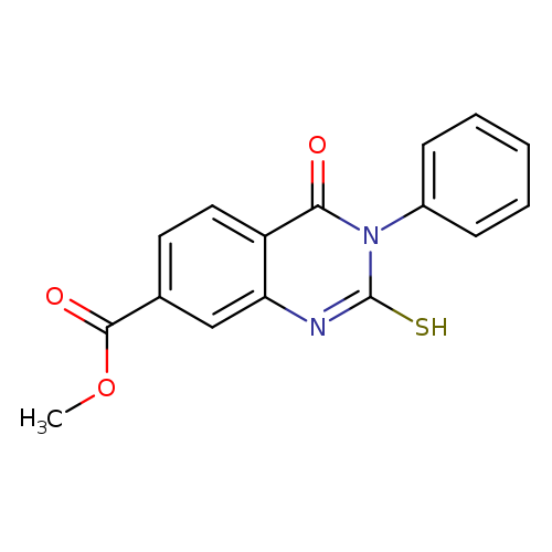 methyl 4-oxo-3-phenyl-2-sulfanyl-3,4-dihydroquinazoline-7-carboxylate