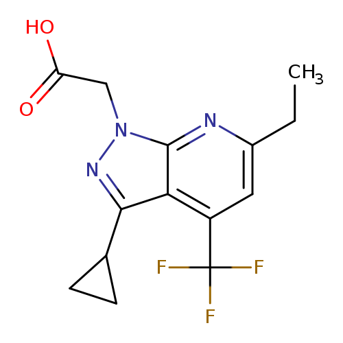 2-(3-Cyclopropyl-6-ethyl-4-(trifluoromethyl)-1H-pyrazolo[3,4-b]pyridin-1-yl)acetic acid