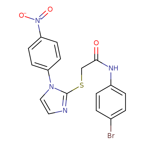 N-(4-bromophenyl)-2-{[1-(4-nitrophenyl)-1H-imidazol-2-yl]sulfanyl}acetamide