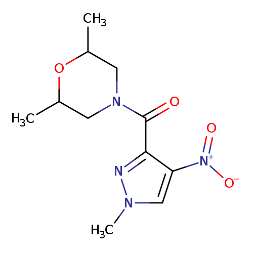 4-({4-nitro-1-methyl-1H-pyrazol-3-yl}carbonyl)-2,6-dimethylmorpholine