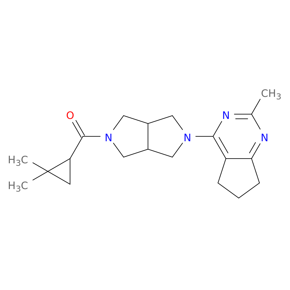 2-(2,2-dimethylcyclopropanecarbonyl)-5-{2-methyl-5H,6H,7H-cyclopenta[d]pyrimidin-4-yl}-octahydropyrrolo[3,4-c]pyrrole