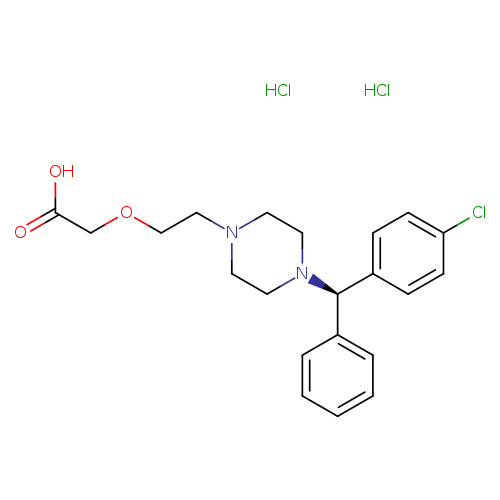 Acetic acid, 2-[2-[4-[(R)-(4-chlorophenyl)phenylmethyl]-1-piperazinyl]ethoxy]-, hydrochloride (1:2)