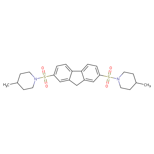 4-methyl-1-({7-[(4-methylpiperidin-1-yl)sulfonyl]-9H-fluoren-2-yl}sulfonyl)piperidine