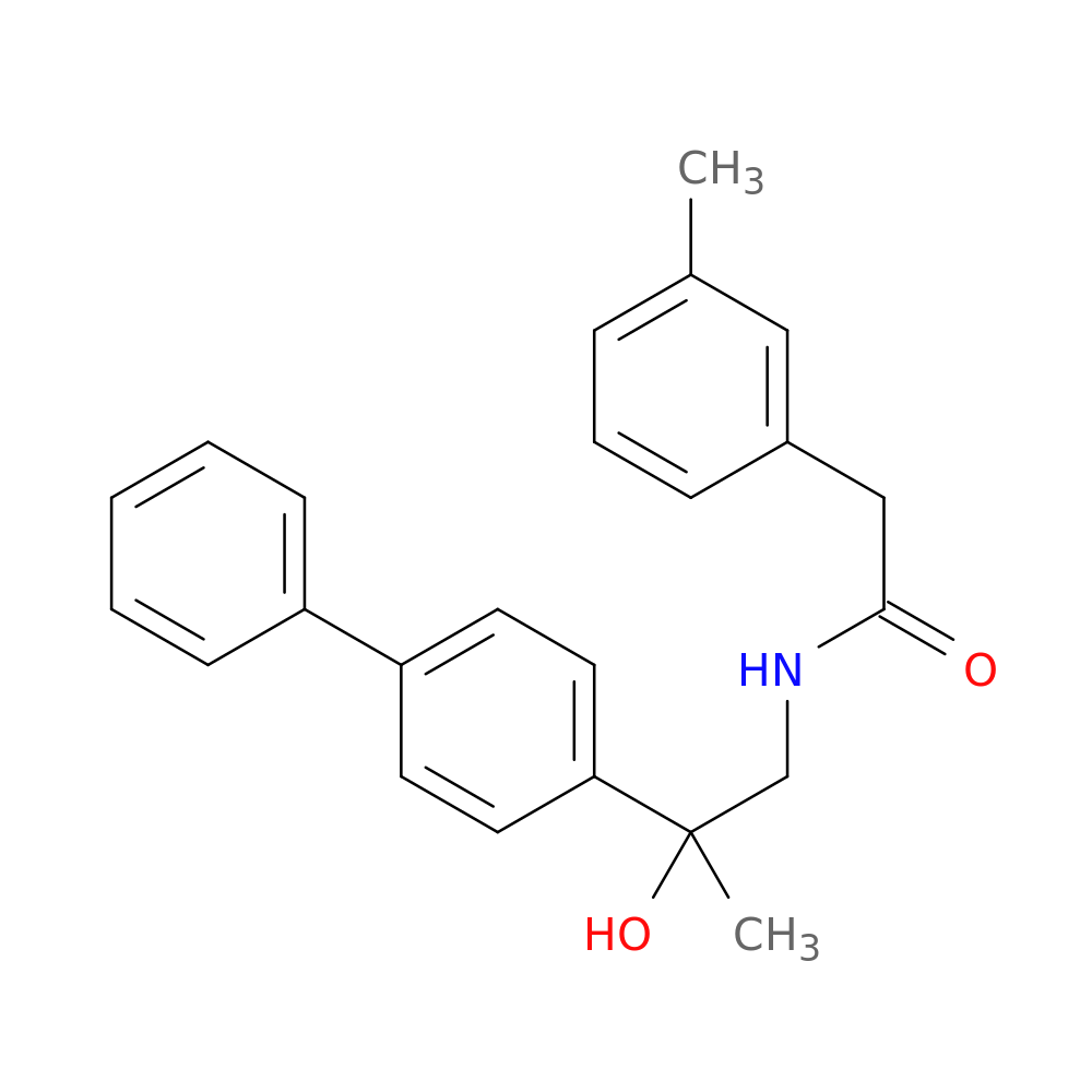 N-(2-{[1,1'-biphenyl]-4-yl}-2-hydroxypropyl)-2-(3-methylphenyl)acetamide