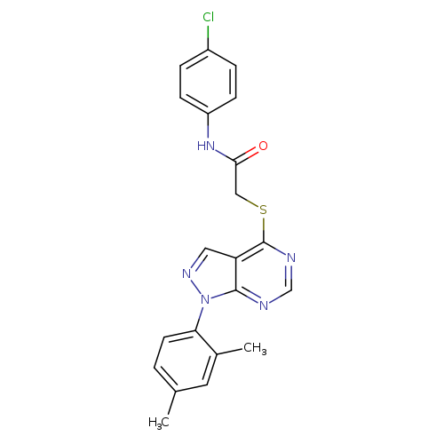 N-(4-chlorophenyl)-2-{[1-(2,4-dimethylphenyl)-1H-pyrazolo[3,4-d]pyrimidin-4-yl]sulfanyl}acetamide