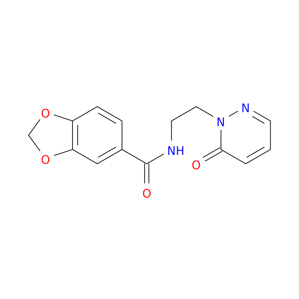N-[2-(6-oxo-1,6-dihydropyridazin-1-yl)ethyl]-2H-1,3-benzodioxole-5-carboxamide