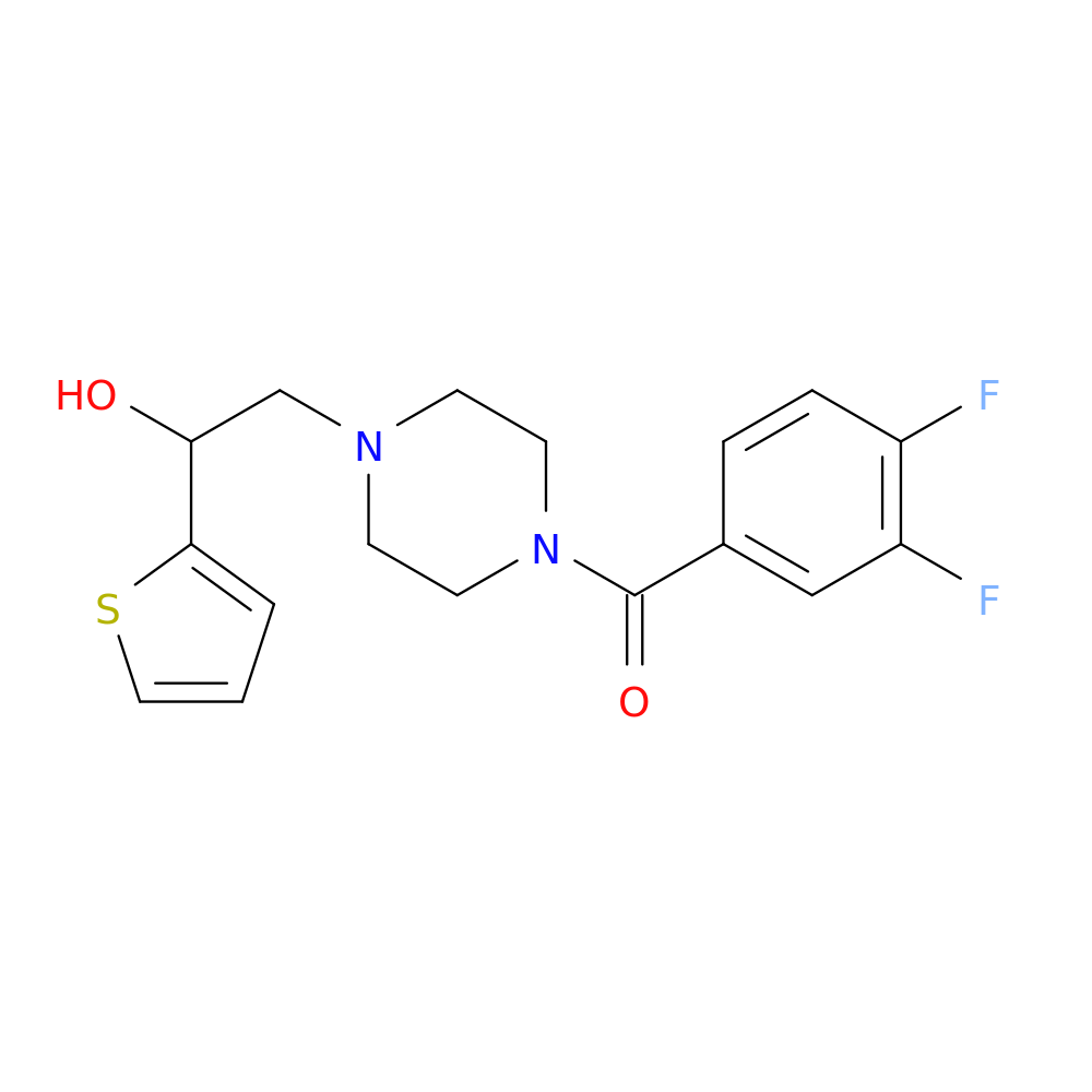 2-[4-(3,4-difluorobenzoyl)piperazin-1-yl]-1-(thiophen-2-yl)ethan-1-ol