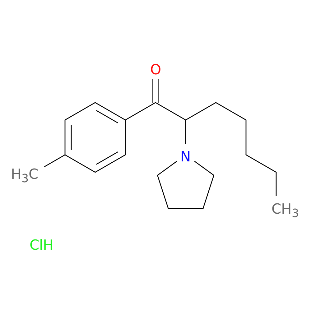2-(pyrrolidin-1-yl)-1-(p-tolyl)heptan-1-one,monohydrochloride