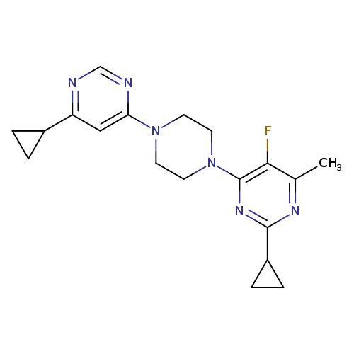 2-cyclopropyl-4-[4-(6-cyclopropylpyrimidin-4-yl)piperazin-1-yl]-5-fluoro-6-methylpyrimidine
