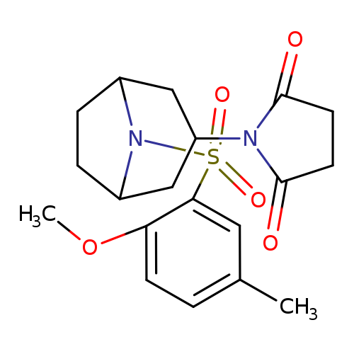 1-[8-(2-methoxy-5-methylbenzenesulfonyl)-8-azabicyclo[3.2.1]octan-3-yl]pyrrolidine-2,5-dione