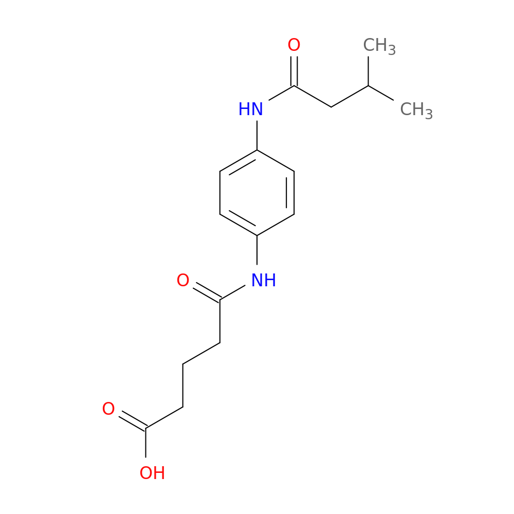 5-((4-(3-Methylbutanamido)phenyl)amino)-5-oxopentanoic acid